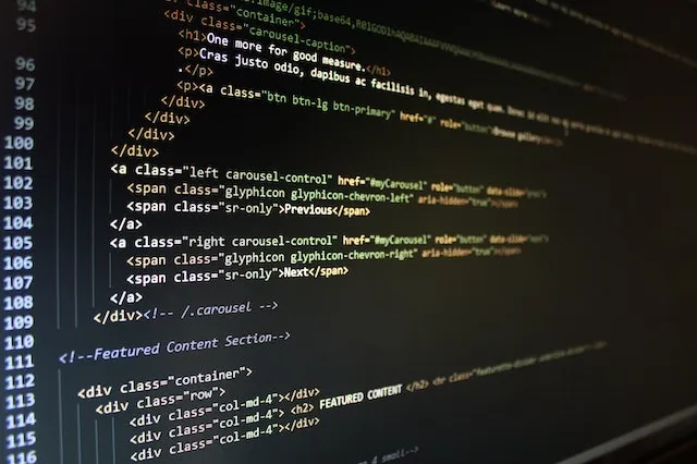 VS code med HTML kode åben